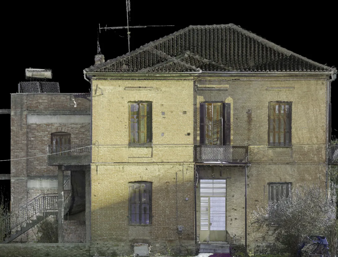 Ορθοφωτογραφία της όψης από το νέφος σημείων